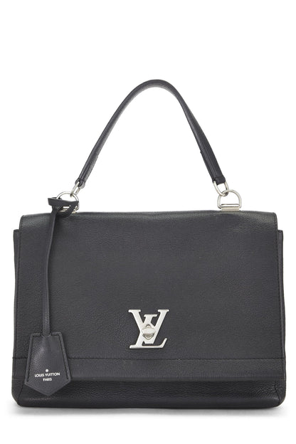 Louis Vuitton,  Black Leather Lockme II, Black
