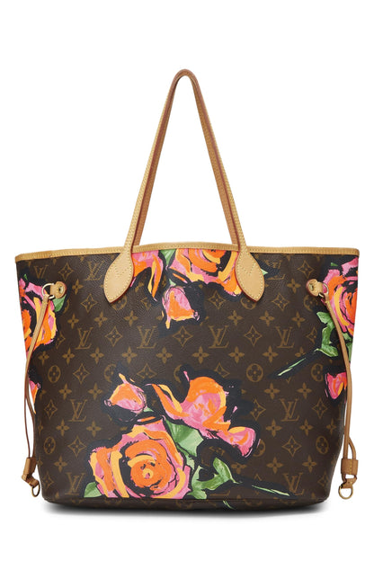 Louis Vuitton,  Stephen Sprouse x Louis Vuitton Monogram Canvas Roses Neverfull MM, Brown