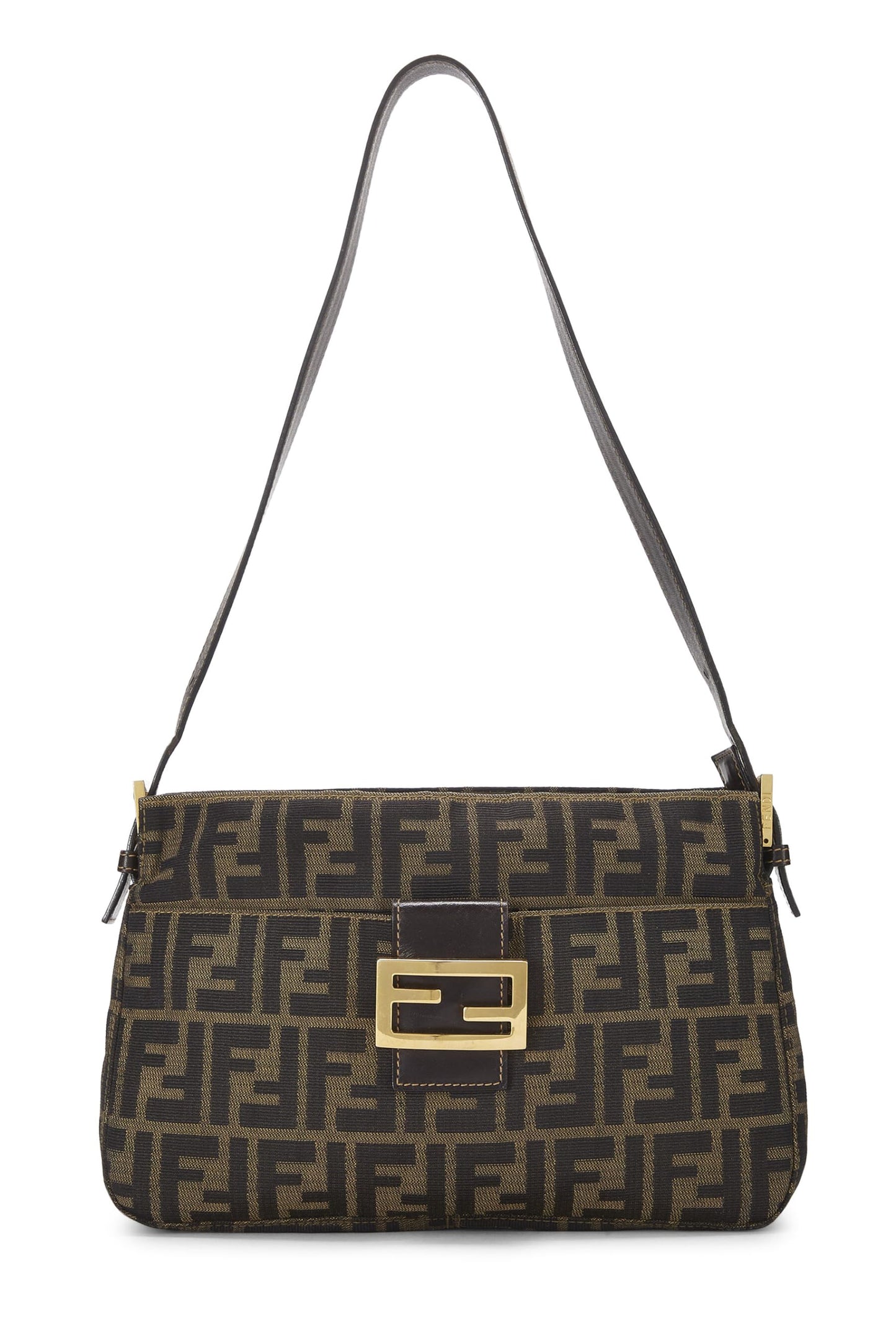 Fendi,  Brown Zucca Canvas Shoulder Bag, Brown