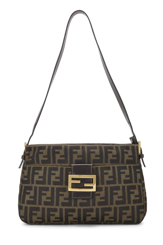 Fendi,  Brown Zucca Canvas Shoulder Bag, Brown