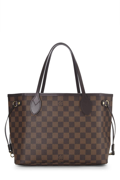 Louis Vuitton,  Damier Ebene Neverfull PM, Brown