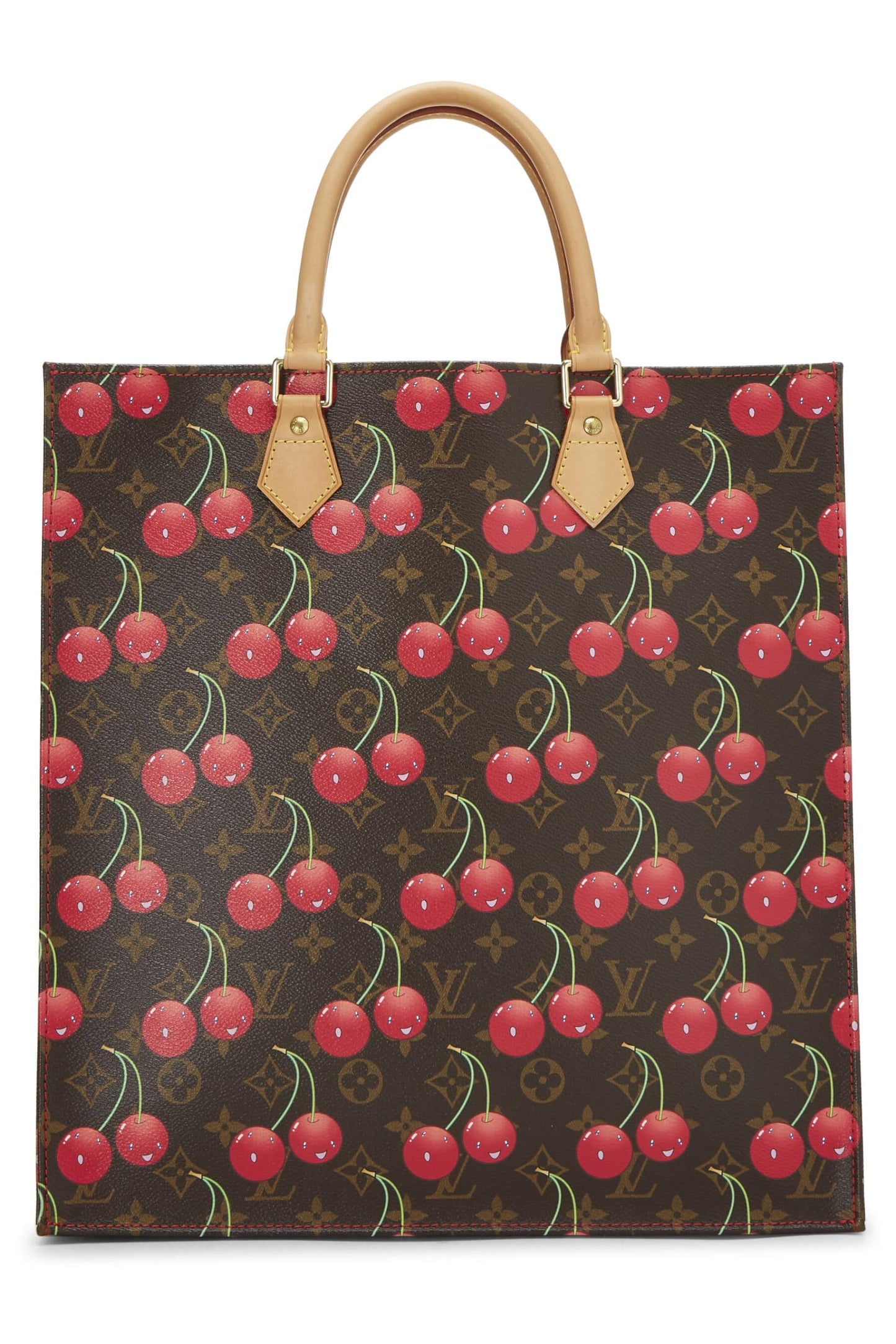 Louis Vuitton,  Takashi Murakami x Louis Vuitton Monogram Cerises Sac Plat, Brown