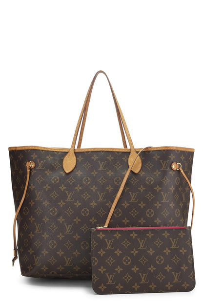 Louis Vuitton,  Pink Monogram Canvas Neverfull GM NM, Pink