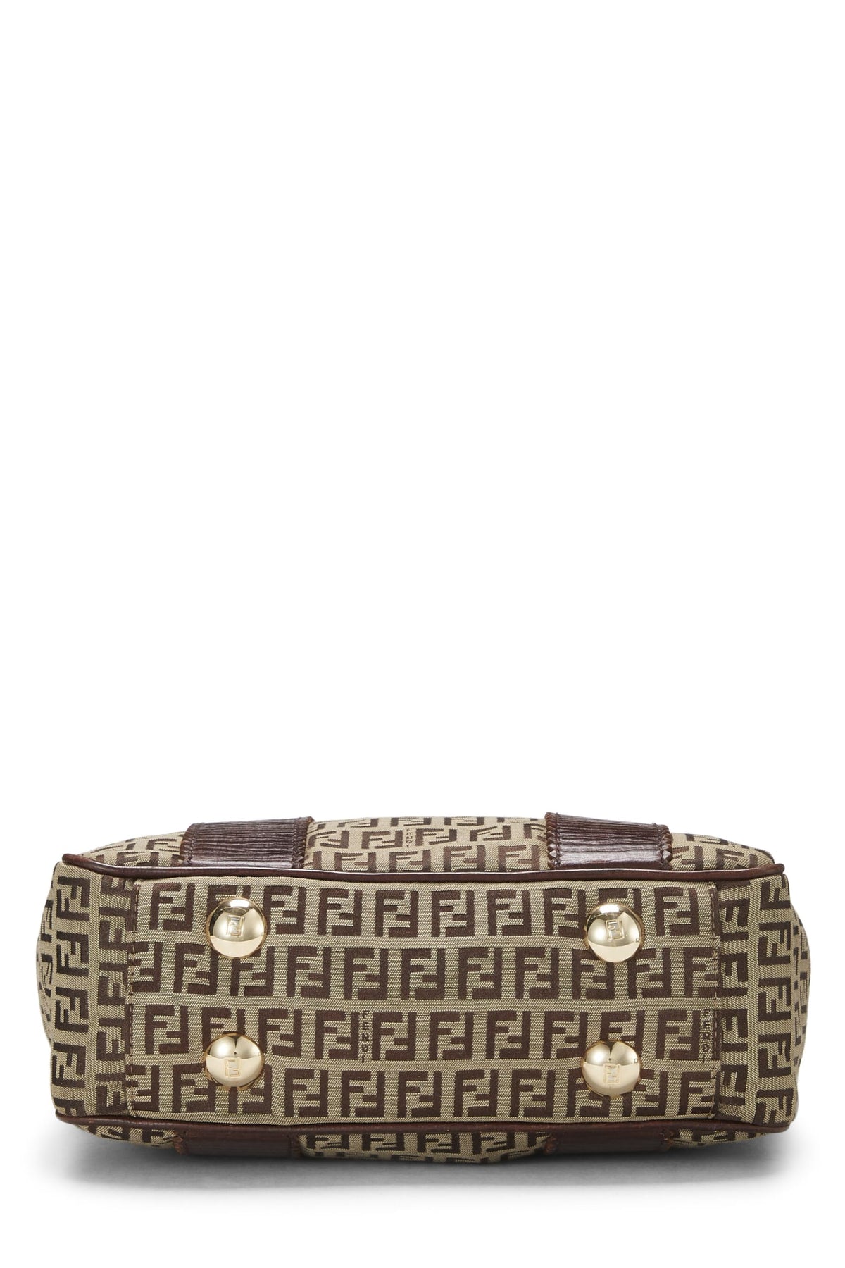 Fendi,  Brown Zucchino Canvas Tote Small, Brown