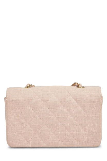 Chanel,  Pink Linen Diana Flap Small, Pink