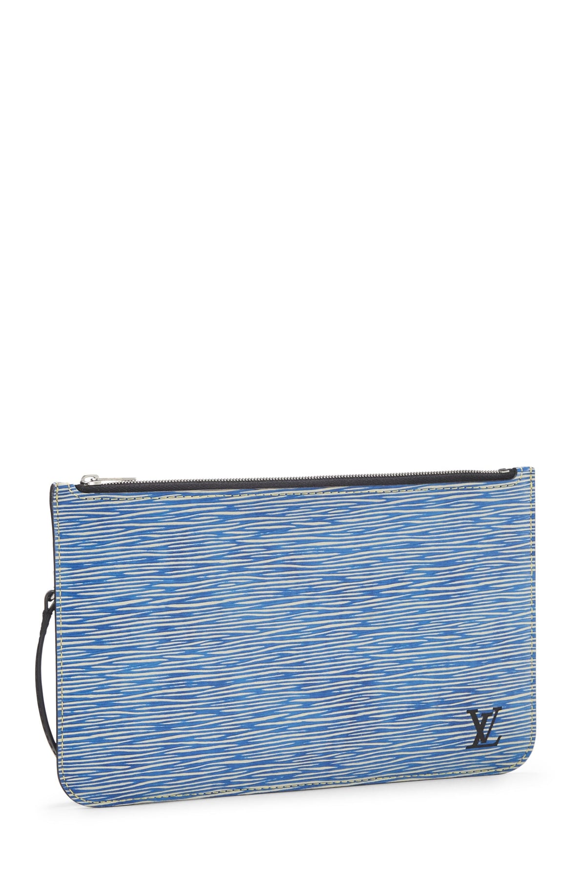 Louis Vuitton,  Light Denim Epi Neverfull Pouch MM, Blue