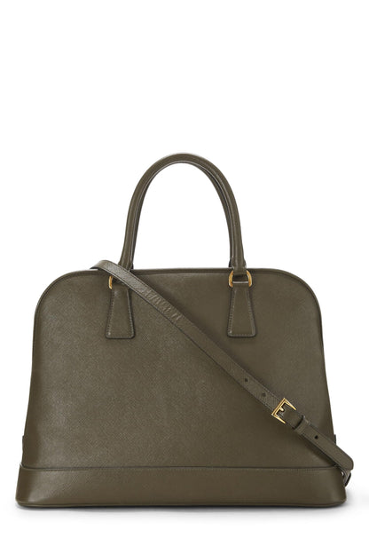 Prada,  Green Saffiano Dome Tote, Green