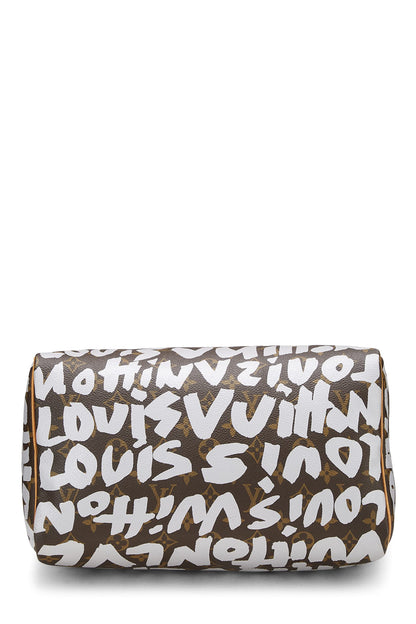 Louis Vuitton,  Stephen Sprouse x Louis Vuitton Monogram Grey Graffiti Speedy 30, Grey