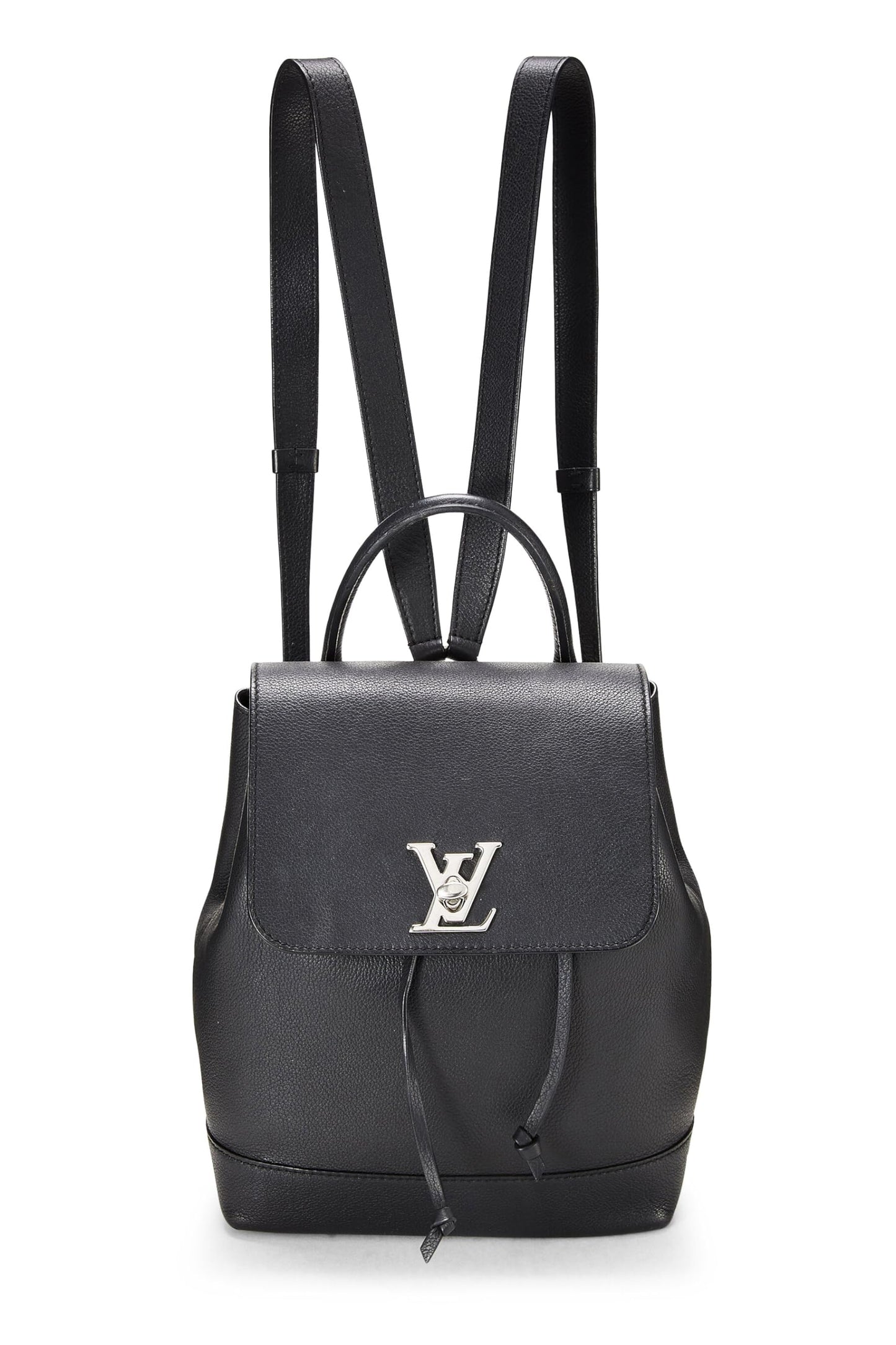 Louis Vuitton,  Black Leather Lock Me Backpack, Black