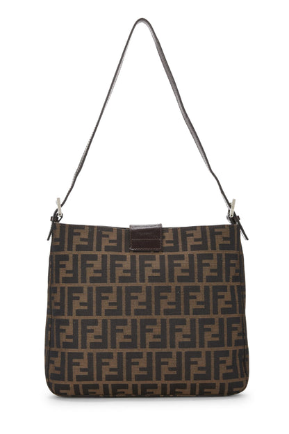 Fendi,  Brown Zucca Canvas Shoulder Bag, Brown