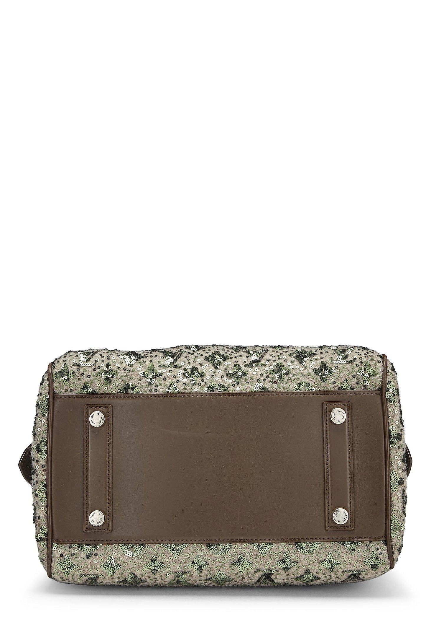 Louis Vuitton,  Green Monogram Sequined Sunshine Express Speedy 30, Green