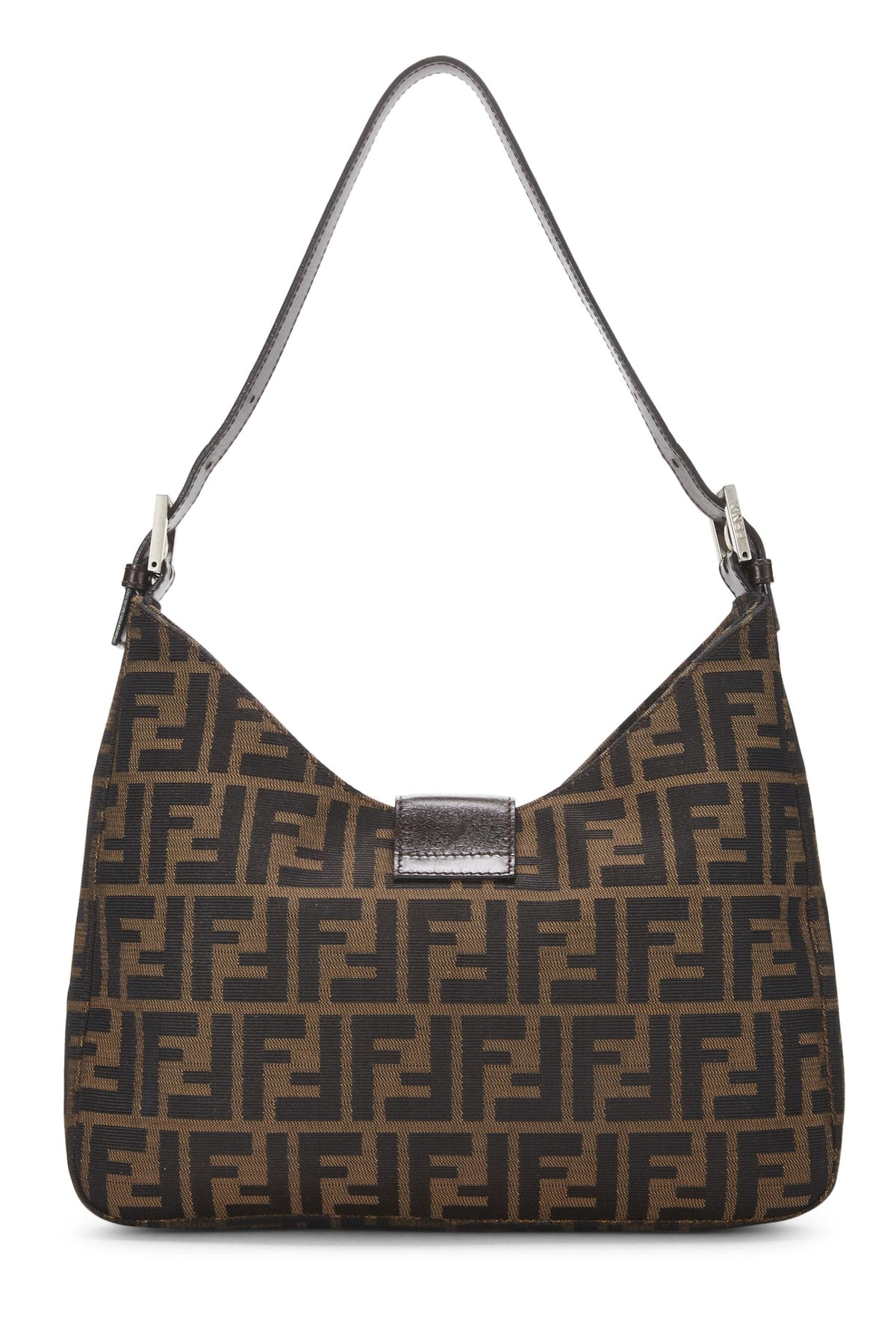Fendi,  Brown Zucca Canvas Shoulder Bag, Brown
