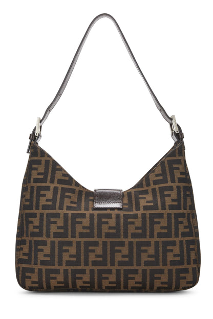 Fendi,  Brown Zucca Canvas Shoulder Bag, Brown