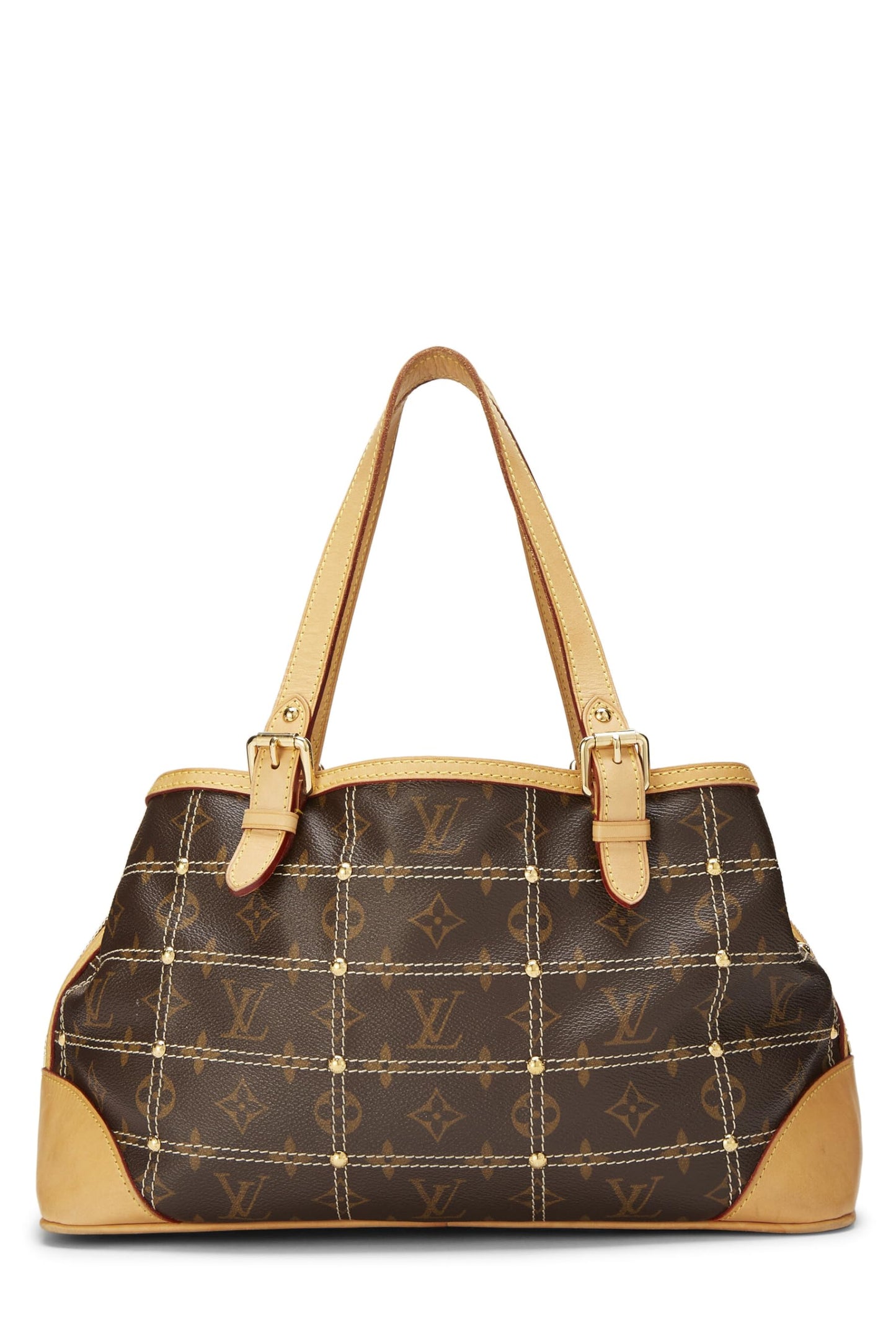 Louis Vuitton,  Monogram Canvas Riveting Shoulder Bag, Brown