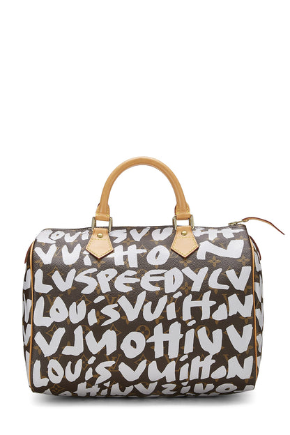 Louis Vuitton,  Stephen Sprouse x Louis Vuitton Monogram Grey Graffiti Speedy 30, Grey