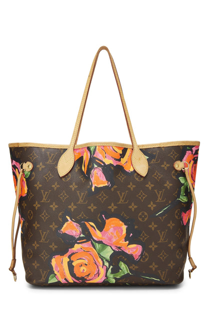 Louis Vuitton,  Stephen Sprouse x Louis Vuitton Monogram Canvas Roses Neverfull MM, Brown