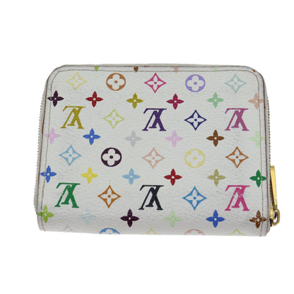 LOUIS VUITTON Monogram Multicolor Zippy Coin Purse White M93741 LV Auth 82052