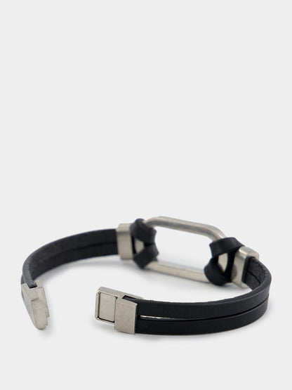 Oval Ring Bracelet in Black and Oxidized Nickel