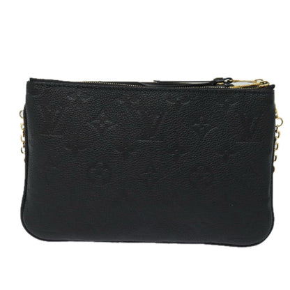 LOUIS VUITTON Monogram Empreinte Pochette Double Zip Bag M68568 LV Auth 82076S
