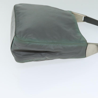 PRADA Shoulder Bag Nylon Gray Auth 82166