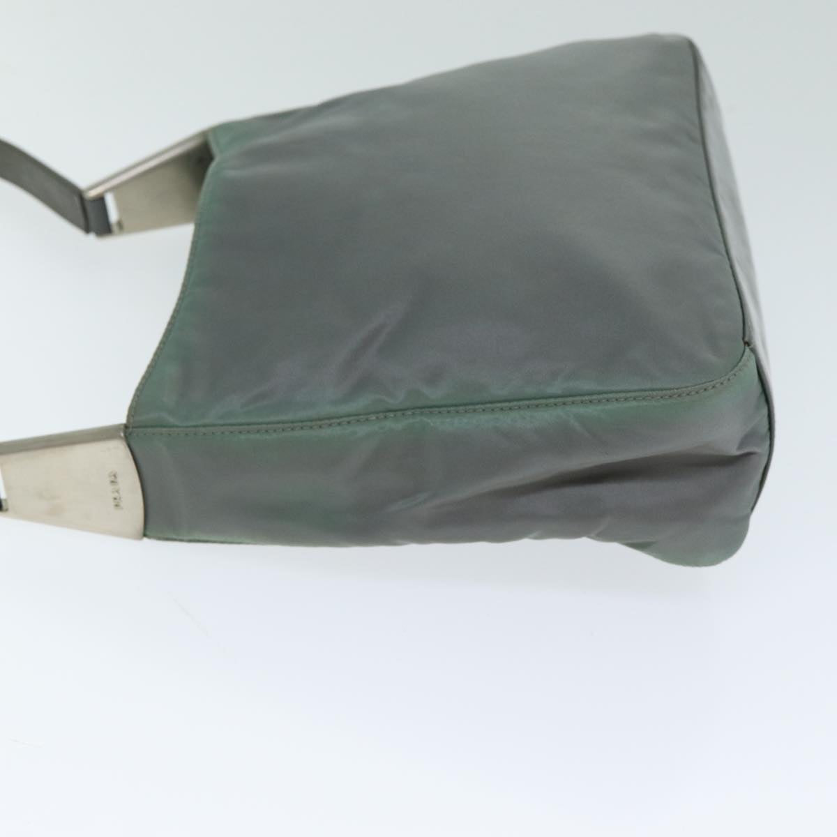 PRADA Shoulder Bag Nylon Gray Auth 82166