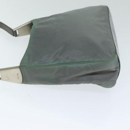 PRADA Shoulder Bag Nylon Gray Auth 82166