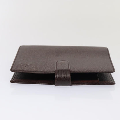LOUIS VUITTON Taiga Leather Agenda MM Day Planner Cover Acajou R20416 Auth 82186