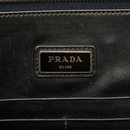 Prada Saffiano Zip Around Portfolio Clutch Bag