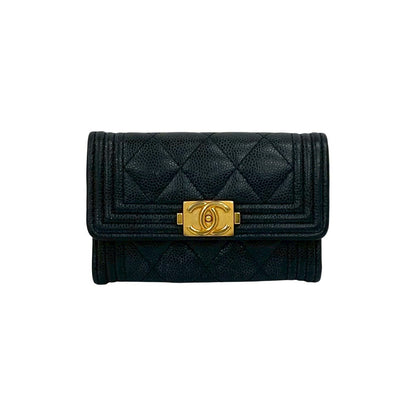 Chanel Boy Chanel Caviar Card Case