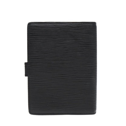 LOUIS VUITTON Epi Agenda PM Day Planner Cover Black R20052 LV Auth 82200
