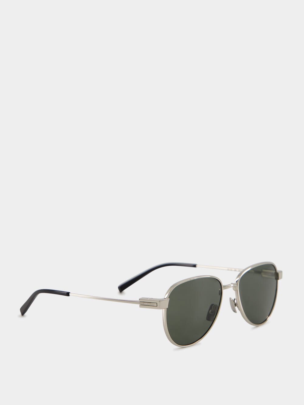 Silver & Grey YSL 722 Metal Sunglasses