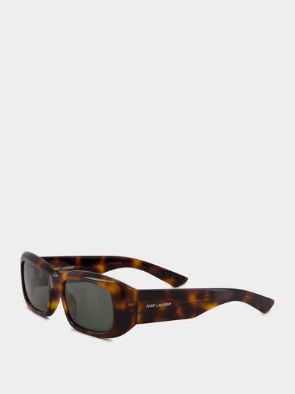Medium Havana and Grey Rectangular Sunglasses