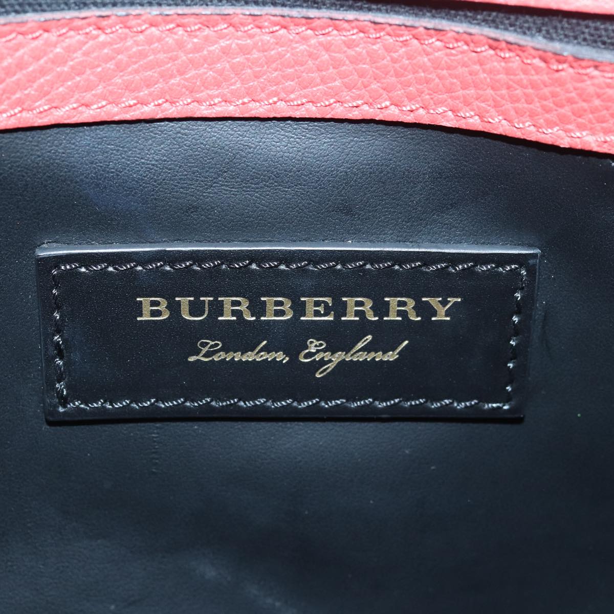 BURBERRY Shoulder Bag Graffiti Leather Red Blue Auth 82250A