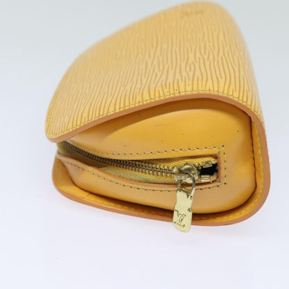 LOUIS VUITTON Epi Dauphine PM Pouch Yellow M48449 LV Auth 82347