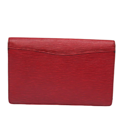 LOUIS VUITTON Epi Montaigne 27 Clutch Bag Red M52657 LV Auth 82375