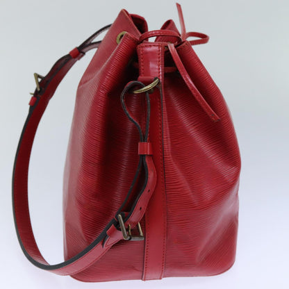 LOUIS VUITTON Epi Petit Noe Shoulder Bag Red M44107 LV Auth 82433