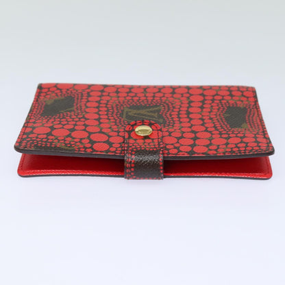 LOUIS VUITTON Yayoi Kusama Agenda PM Day Planner Cover Red R21132 LV Auth 82481