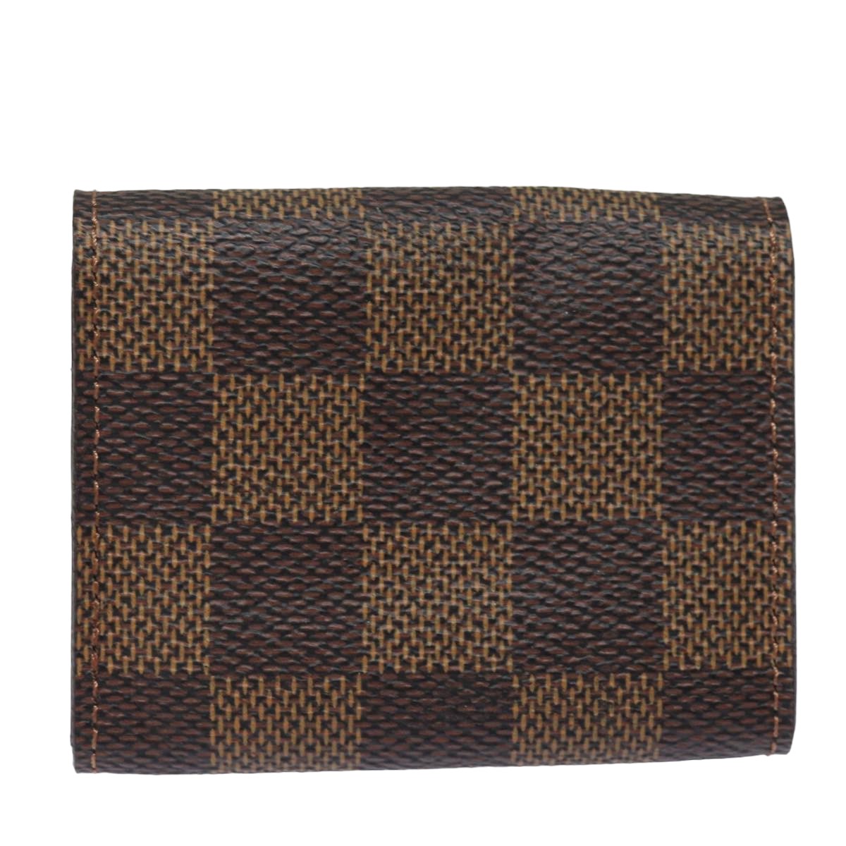 LOUIS VUITTON Damier Ebene Buton De Manchette Cuff Case M64600 LV Auth 82483