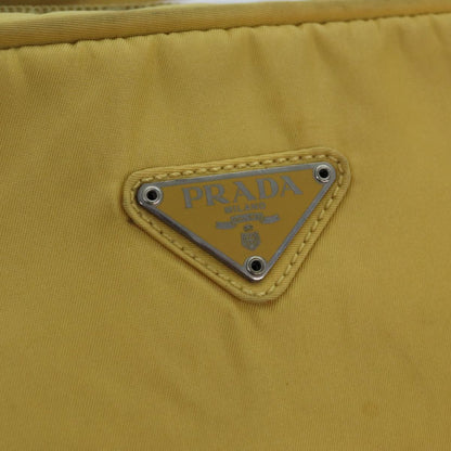 PRADA Hand Bag Nylon Yellow Auth 82566