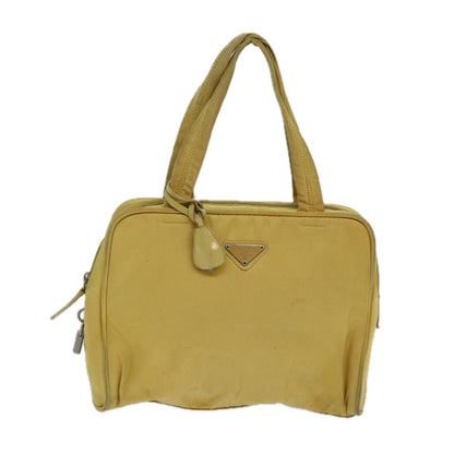 PRADA Hand Bag Nylon Yellow Auth 82566