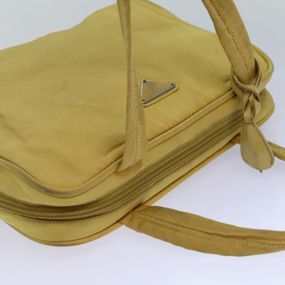 PRADA Hand Bag Nylon Yellow Auth 82566