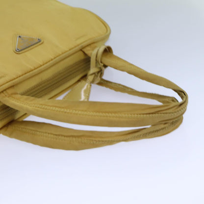 PRADA Hand Bag Nylon Yellow Auth 82566