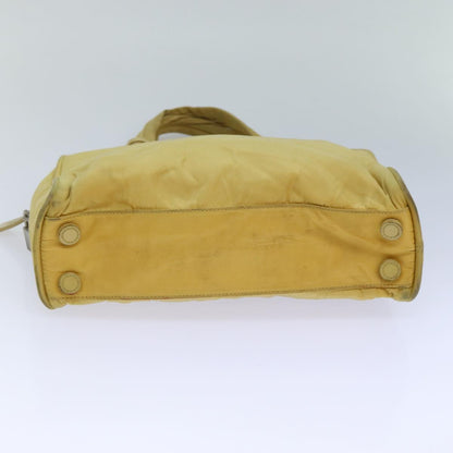 PRADA Hand Bag Nylon Yellow Auth 82566