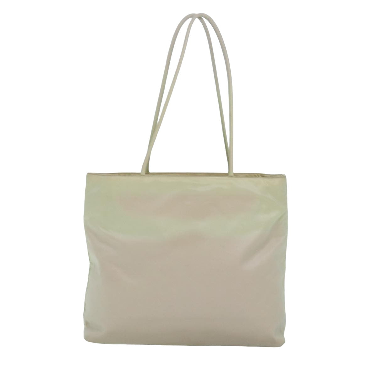 PRADA Tote Bag Nylon White Auth 82568