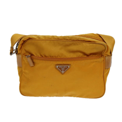 PRADA Shoulder Bag Nylon Orange Auth 82569