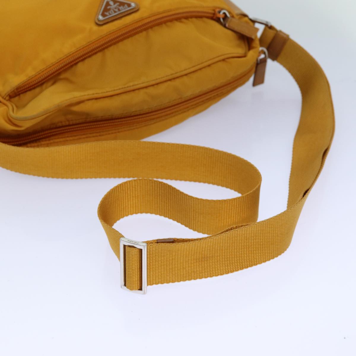 PRADA Shoulder Bag Nylon Orange Auth 82569