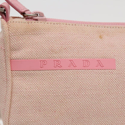 PRADA Sports Accessory Pouch Canvas Pink Auth 82573