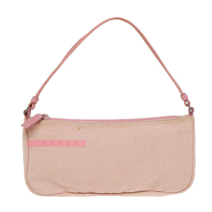 PRADA Sports Accessory Pouch Canvas Pink Auth 82573