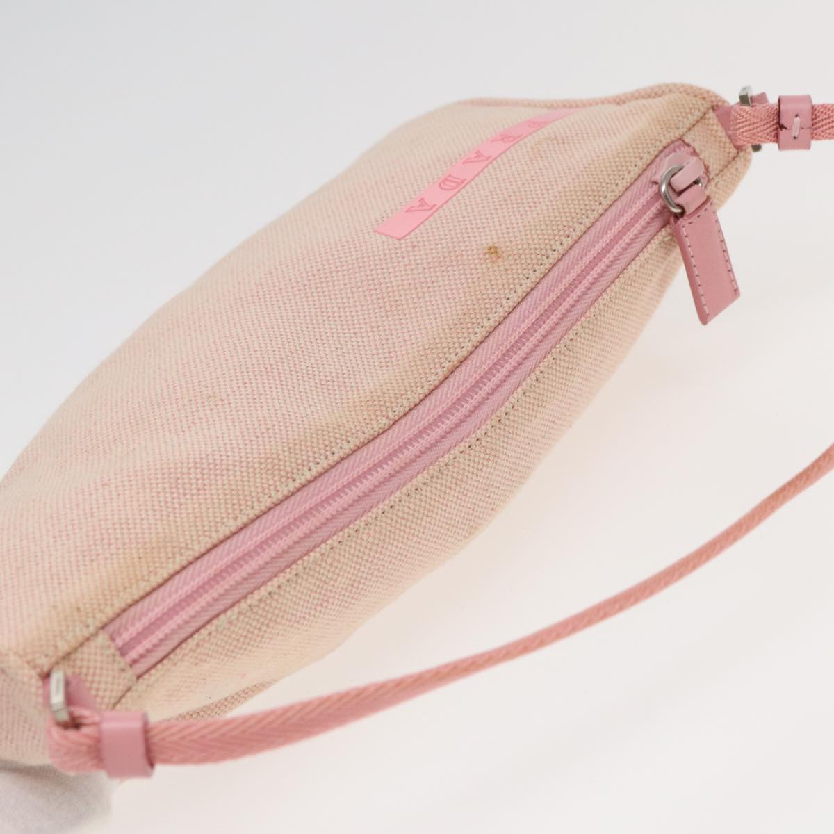 PRADA Sports Accessory Pouch Canvas Pink Auth 82573