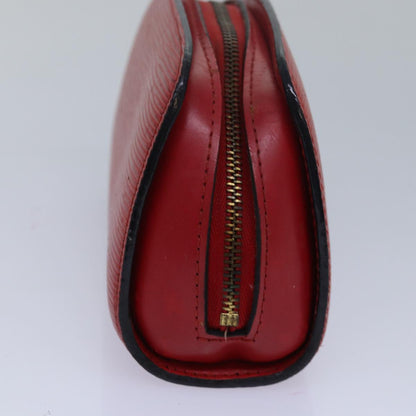 LOUIS VUITTON Epi Dauphine PM Pouch Castilian Red M48447 LV Auth 82593